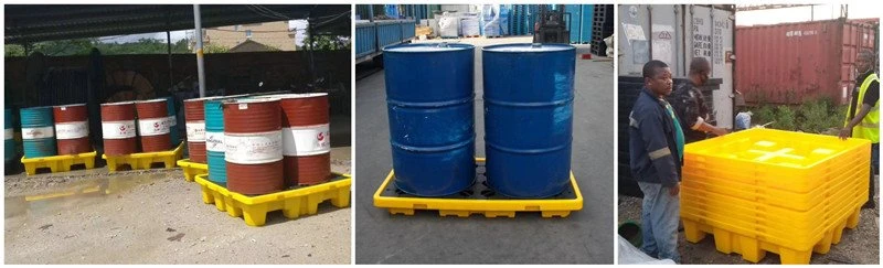 4 Drum Injection Moulded Plastic Spill Pallets (2)
